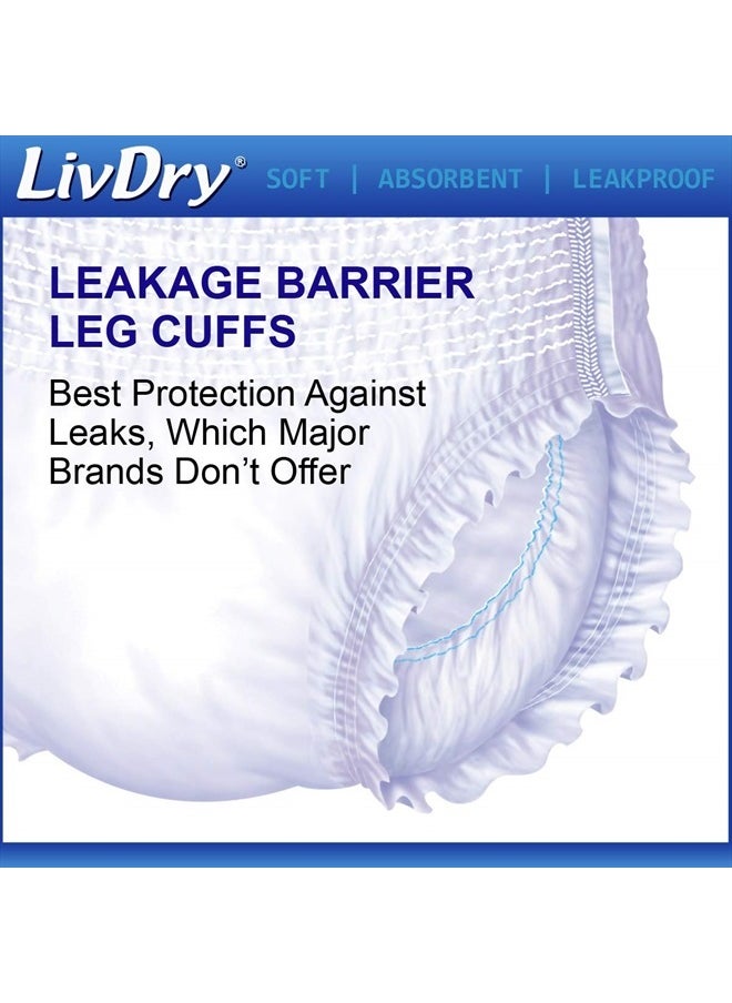 LIVDRY Ultimate Adult Incontinence Underwear, High Absorbency, Leak Cuff Protection, Medium, 68-Pack  - Image 5