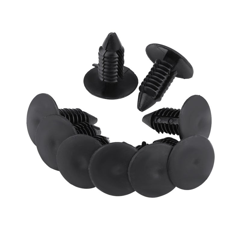 50pcs Car Bumper Plastic Rivet Fastener Retainer Trim Push Pin Clip Black - Image 4