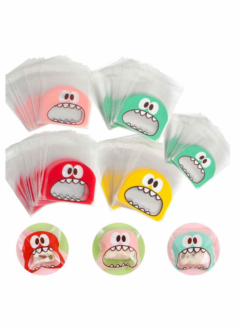 SYOSI Self Adhesive Plastic Cookie Bags 400 Pcs Candy Bags 3.9 In Treat Bakery Decorating Bags Chocolate Gift Bags, DIY Plastic Individual Bag for Wedding Birthday Cake Pops Supplies Party Favors, - Image 1