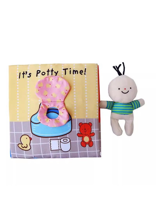 Generic - JJOVCE Baby Early Education Educational Cloth Book 0-1-3 Years Old Children Enlightenment Toilet Bath Book Ringing Paper Can't Be Torn-Color:Hen Cloth Book - Image 1