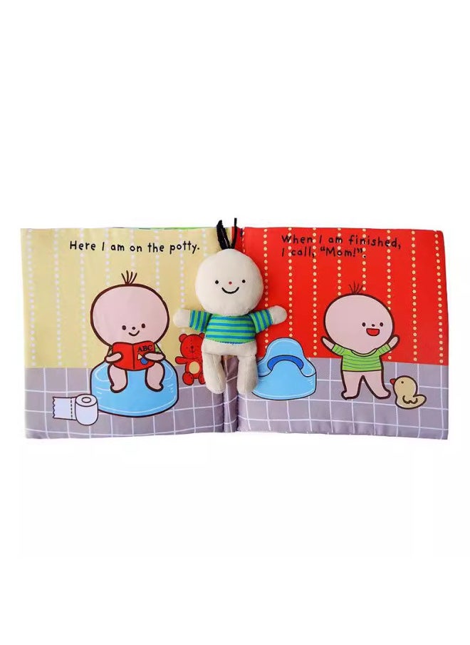 Generic - JJOVCE Baby Early Education Educational Cloth Book 0-1-3 Years Old Children Enlightenment Toilet Bath Book Ringing Paper Can't Be Torn-Color:Hen Cloth Book - Image 1