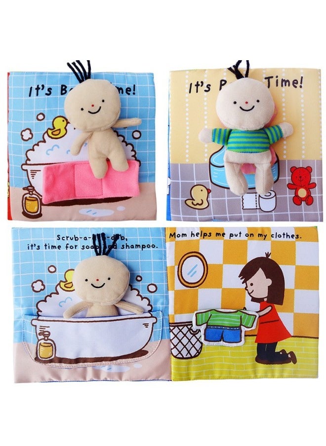 Generic - JJOVCE Baby Early Education Educational Cloth Book 0-1-3 Years Old Children Enlightenment Toilet Bath Book Ringing Paper Can't Be Torn-Color:Hen Cloth Book - Image 1