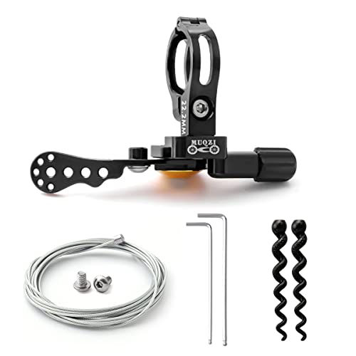 MUQZI Dropper Post Lever, Bike Seatpost Dropper Remote Lever Shifter Adjustable Control Remote for 22.2mm Mountain Bike and Road Bicycle Handlebars, Black - Image 1