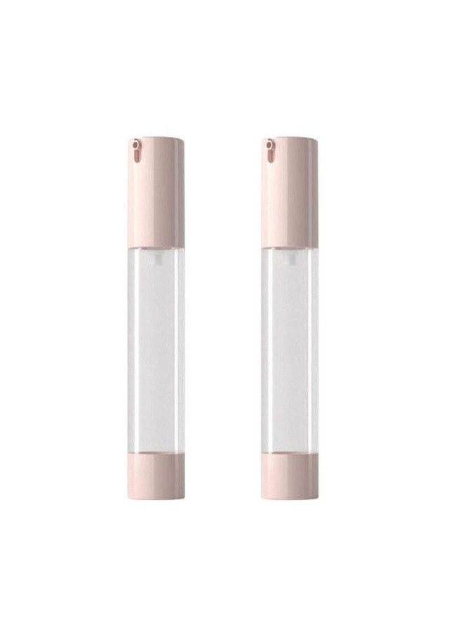 Natuworld - 2Pcs 30Ml/1Oz Plastic Clear Airless Vacuum Pump Press Bottle Empty Refillable Lotion Dispenser With Pink Lid Portable Travel Sample Packing Container Jar For Lotion Essence Emulsion Serum - Image 1