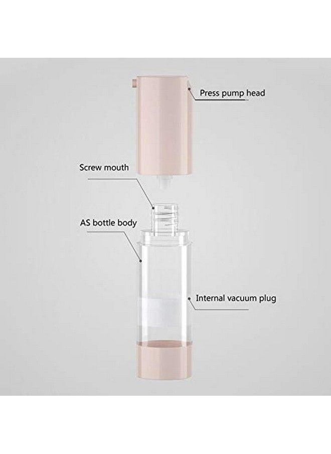 Natuworld - 2Pcs 30Ml/1Oz Plastic Clear Airless Vacuum Pump Press Bottle Empty Refillable Lotion Dispenser With Pink Lid Portable Travel Sample Packing Container Jar For Lotion Essence Emulsion Serum - Image 1