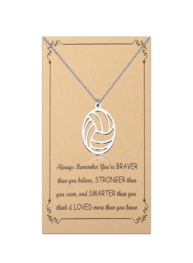 BNQL Volleyball Necklace Volleyball Gifts for Volley ball Players Gifts Pendant Necklace - Image 1