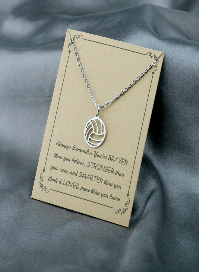 BNQL Volleyball Necklace Volleyball Gifts for Volley ball Players Gifts Pendant Necklace - Image 3