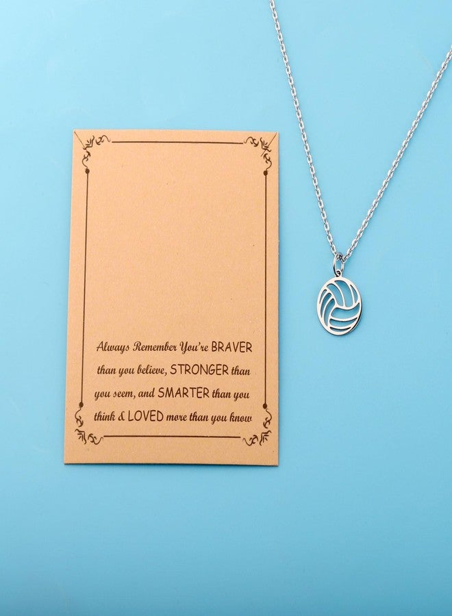 BNQL Volleyball Necklace Volleyball Gifts for Volley ball Players Gifts Pendant Necklace - Image 4