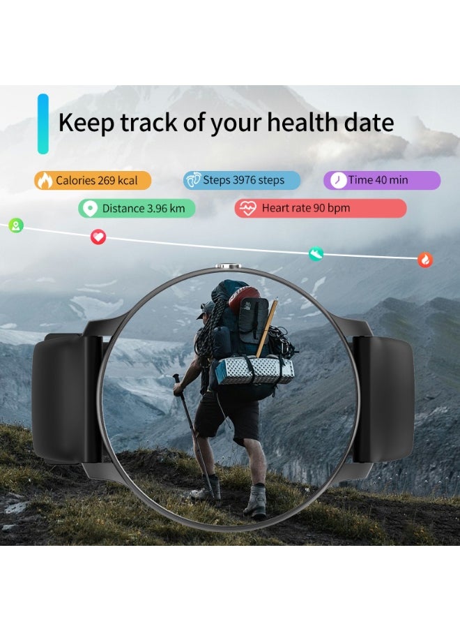 PEJE PEJE Smart Watches For Men(Bluetooth Call),1.28" Smart Watch，Smart Watch For Women，Ip68 Waterproof Fitness Watch，123+ Kinds Sprot Model ，Smartwatch For Android Ios，With Spare Strap (Black)  - Image 5