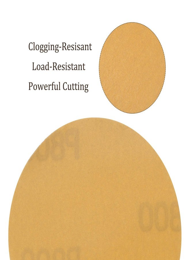 Kozelo 50pcs No Hole Sanding Discs- [ 3 Inch 800 Grit ] Round Hook and Loop Grip Sanding Pads Sandpaper for Automotive Woodworking Metal Polishing Use| Gold, Aluminum Oxide - Image 5