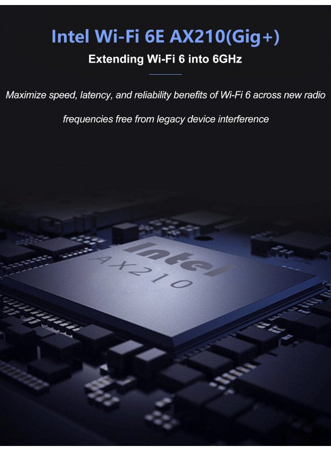 Ziyituod WiFi Card 5400Mbps PCIe WiFi 6E Card, Bluetooth 5.2, Intel WiFi 6E AX210 Chip, Tri-Bands(6GHz/5GHz/2.4GHz) Wireless WiFi 6 Card for PC, Support Windows 11/10(64Bit) - Image 2