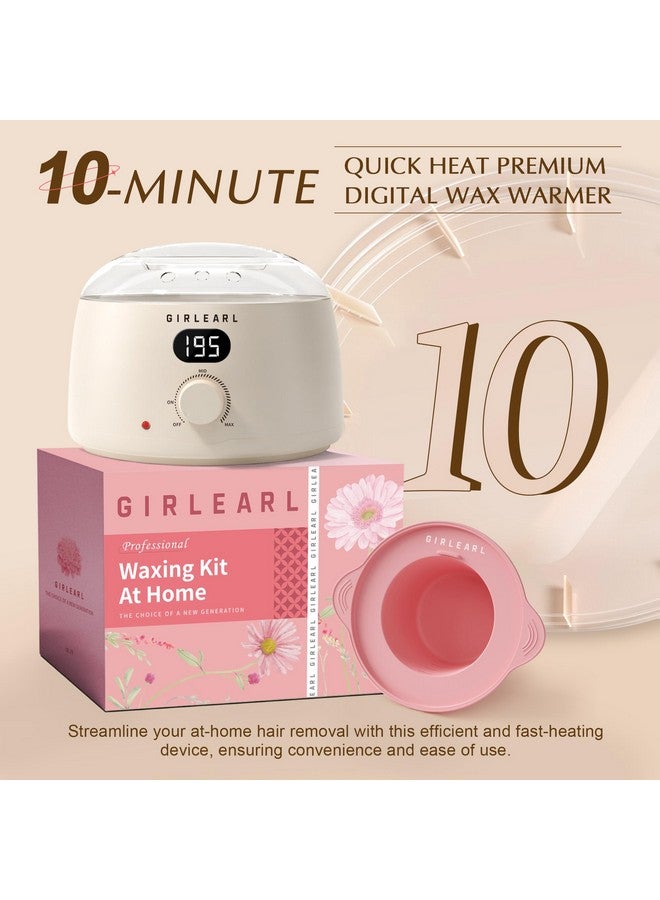 GIRLEARLE Premium Digital Waxing Kit For Women And Men Wax Warmer Hair Removal At Home With Wax Beads & Silicone Pot Target Different Types Of Sensitive Skin Brazilian Bikini Facial Leg Full Body - Image 3