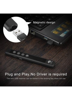 LNGOOR Tation Clicker, Lngoor Presentation Remote Rechargeable Rf 2.4Ghz Wireless Presenter Powerpoint Ppt Keynote Slide Clicker With Laser Pointer Support Hyperlink  - Image 2