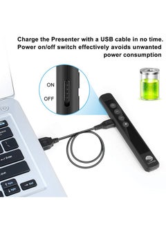 LNGOOR Tation Clicker, Lngoor Presentation Remote Rechargeable Rf 2.4Ghz Wireless Presenter Powerpoint Ppt Keynote Slide Clicker With Laser Pointer Support Hyperlink  - Image 4
