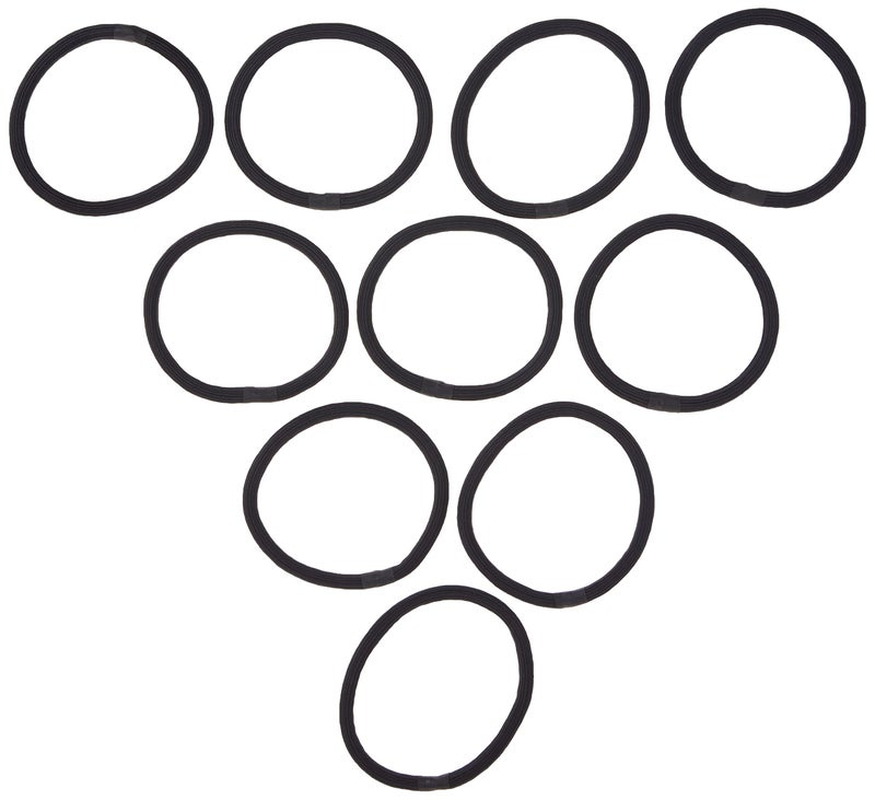 Goody Ouchless XL & Extra Thick Hair Elastics - Black Hair Ties for Women, No Damage, Strong Hold for Thick Hair, Curly or Textured Styles - 10 Count, Gentle & Secure Ponytail Holders - Image 3