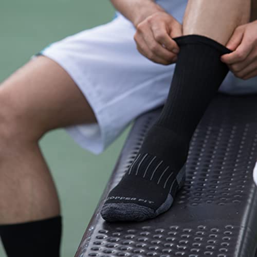Copper Fit Crew Sport Socks-2 Pack, Black, Small/Medium - Image 5