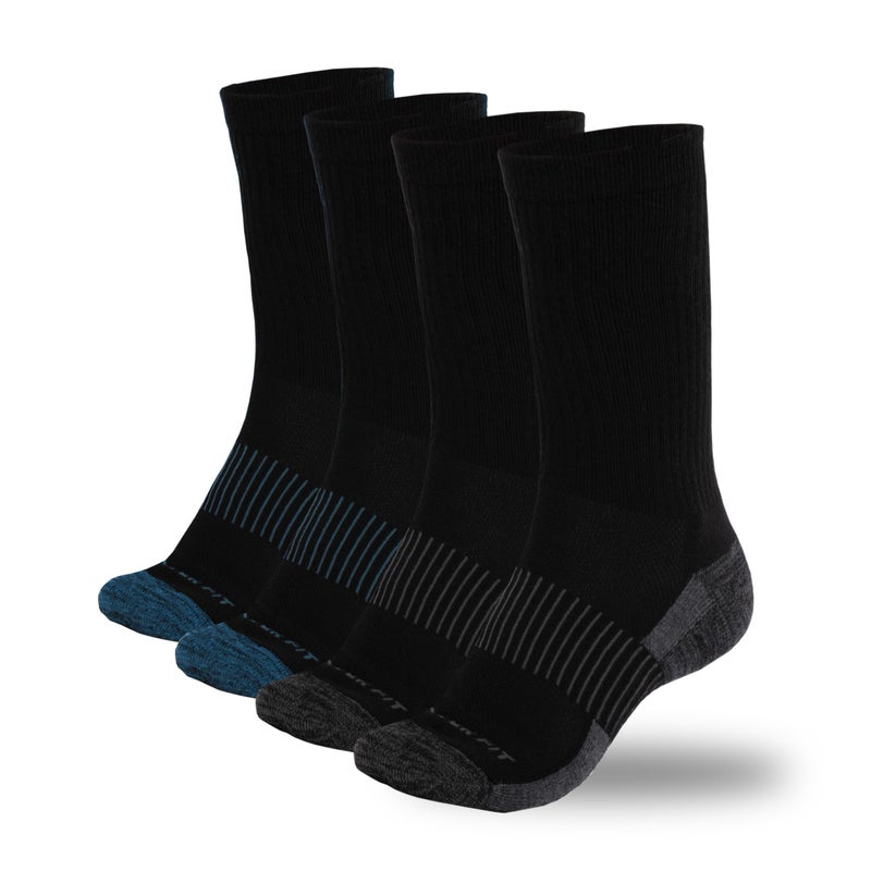 Copper Fit Crew Sport Socks-2 Pack, Black, Small/Medium - Image 2