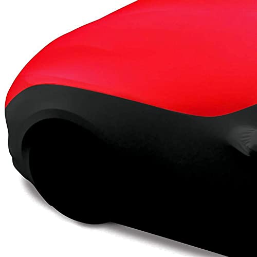 SR1 Performance C7 Corvette Indoor Car Cover - Custom Fit Ultraguard Stretch Satin Sport Series for 2014-2019 Stingray, Z51, Z06, Grand Sport Corvettes (Red/Black) - Image 5