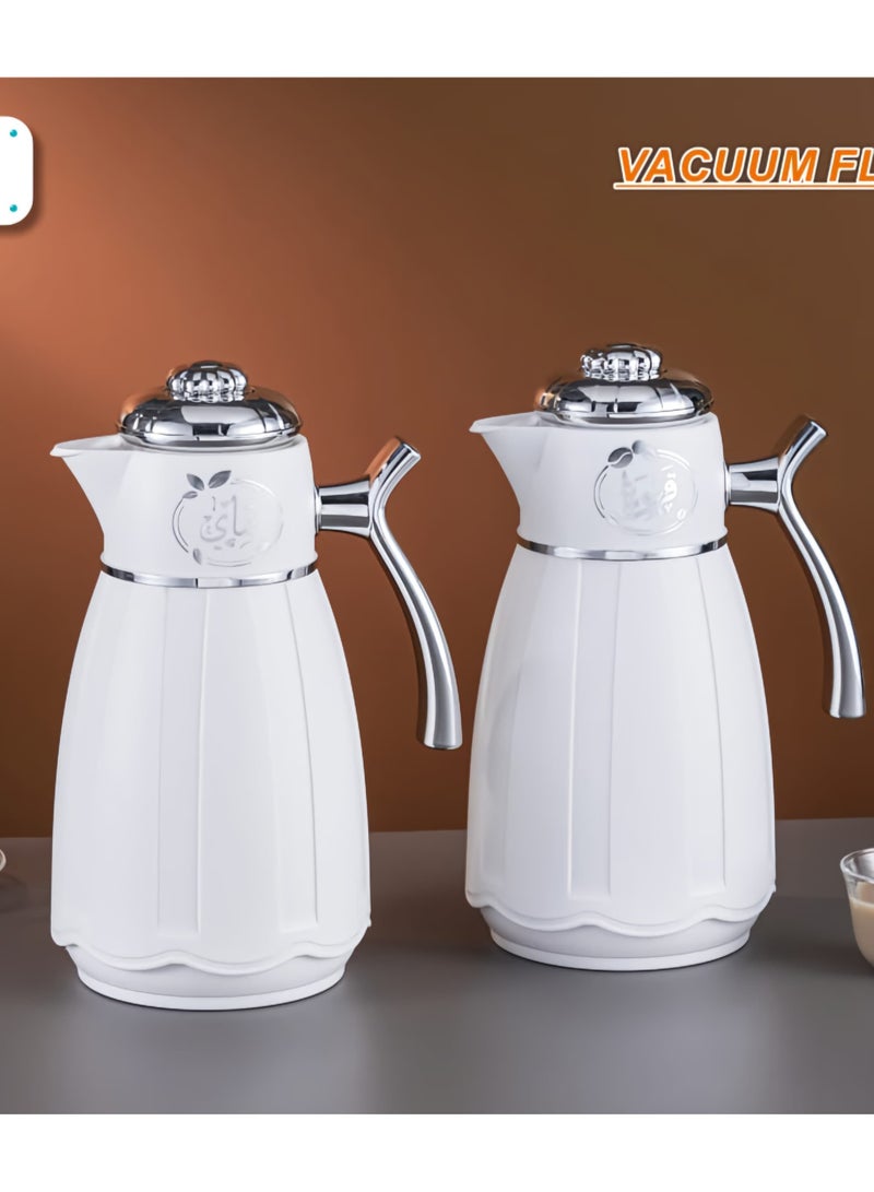 Royal Camel 2 Piece Thermos Set 1L + 1L  White/SILVER
