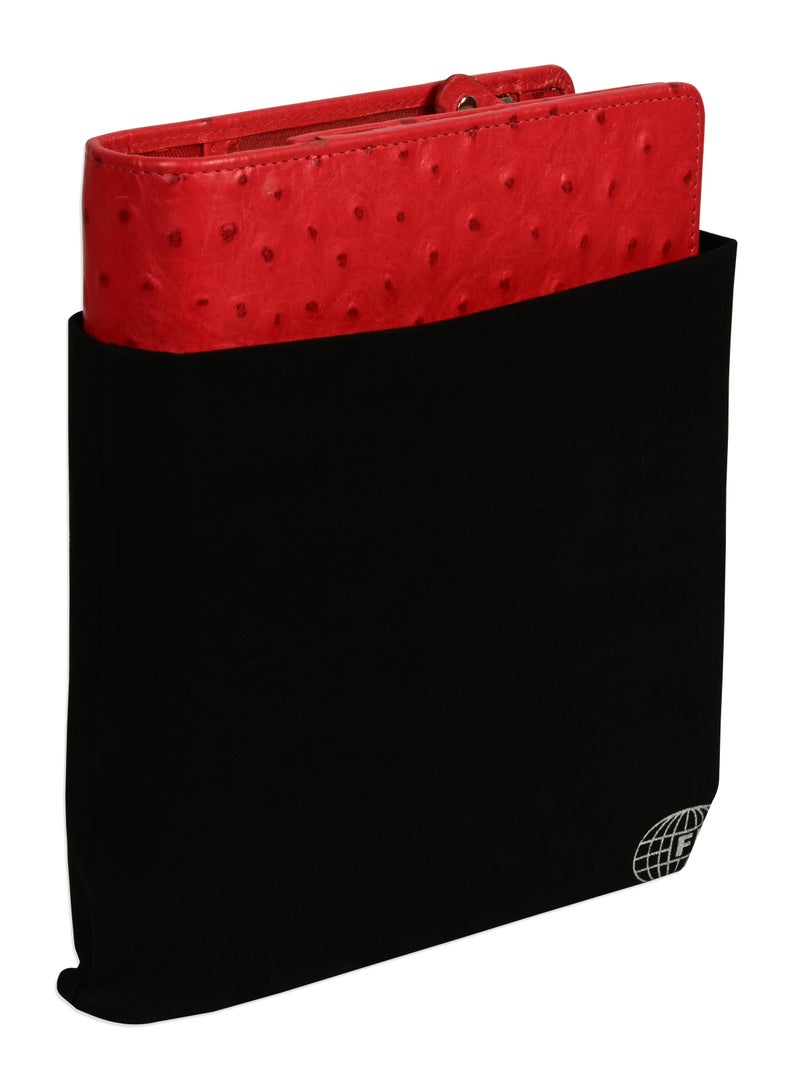 FIS® Leather Organizer  "STRUTHIO" and Activity Journal, Size : (11x17cm), Color : Red_ FSORLO4RE - Image 3