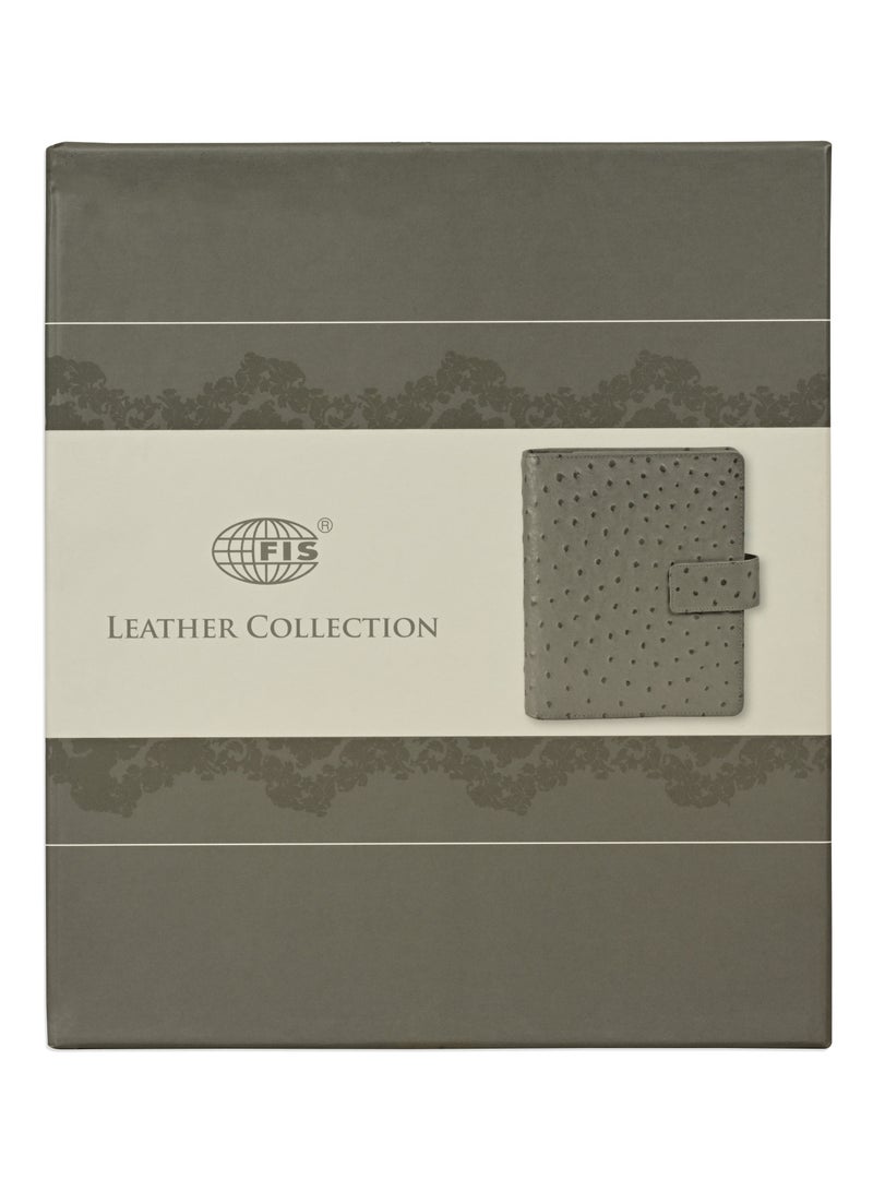 FIS® Leather Organizer  "STRUTHIO" and Activity Journal, Size : (11x17cm), Color : Red_ FSORLO4RE - Image 5