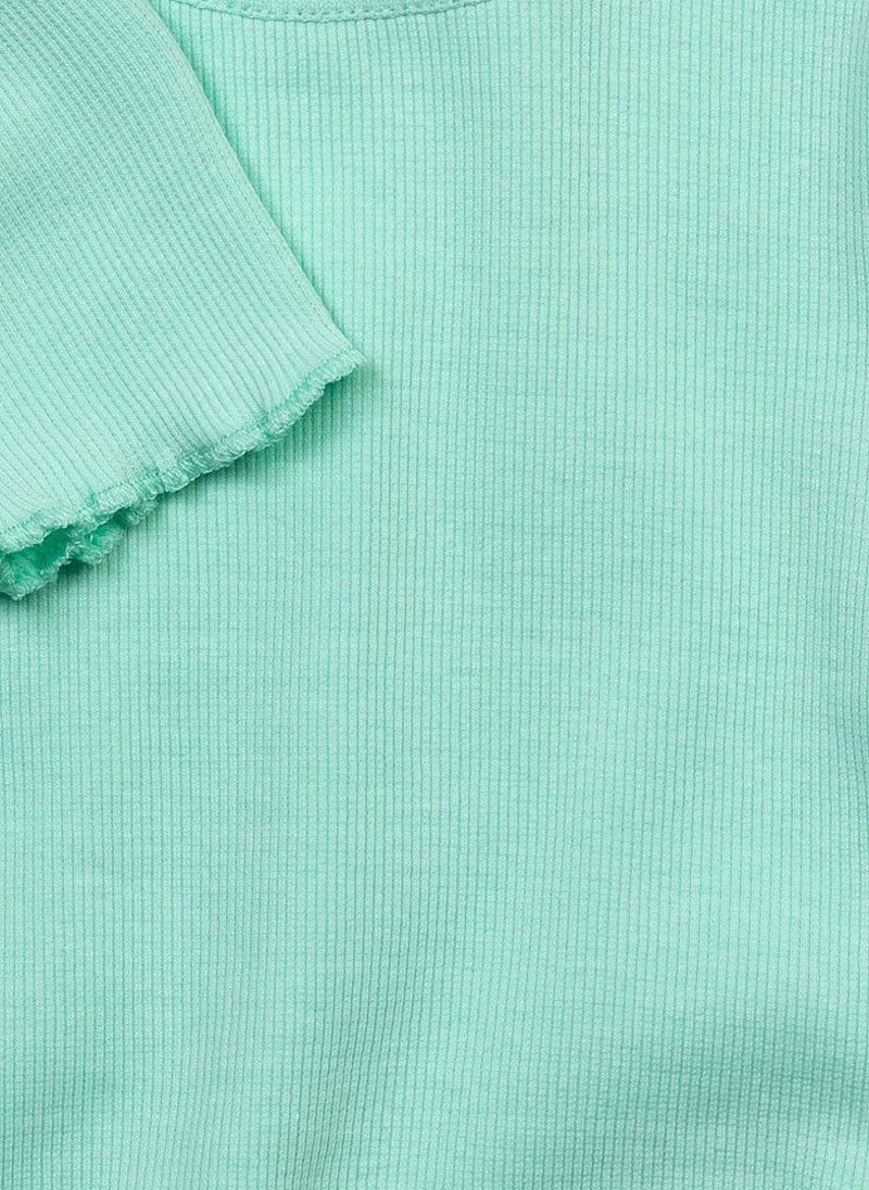 مينوتي تيشيرت مضلع للمراهقات بقصة ضيقة - Image 4