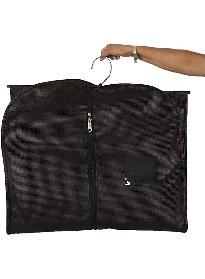 Loquat 2-Piece Hanging Garment Cloth Cover Black 75x44cm - Image 3