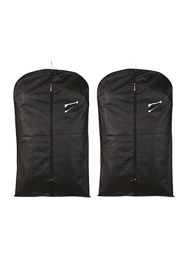 Loquat 2-Piece Hanging Garment Cloth Cover Black 75x44cm - Image 1