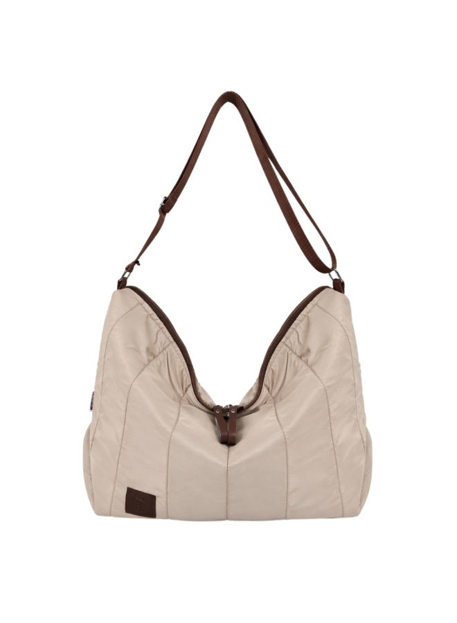 B.S COLLECTION Luxury Large Tote Bag and Elegant Multi-Purpose Women’s Shoulder Bag - Beige - Image 2