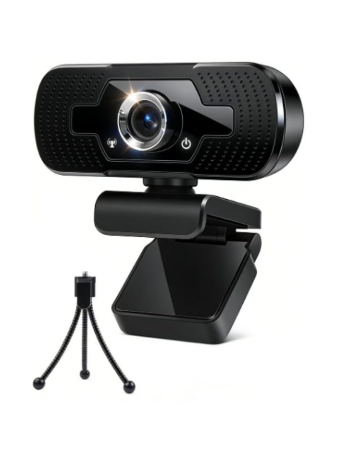 Hirospace 1080P Webcam with Microphone, 30 FPS Full HD Web Camera, 2 Mics Streaming Webcam, 360°Rotation Angle 110°View USB Camera for Calls/Conference/Laptop/Computer - Image 1