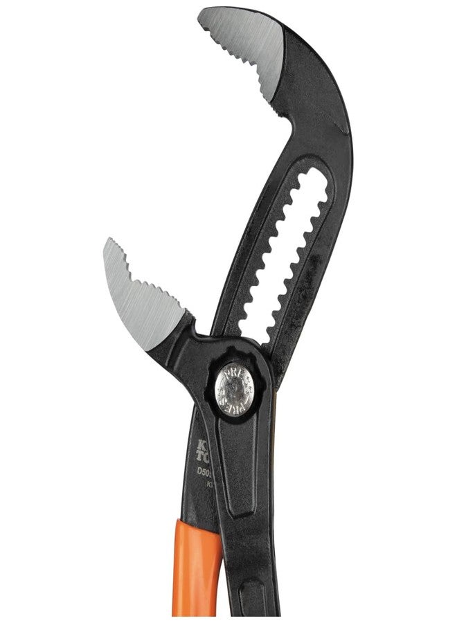 Klein Tools D5053BKIT 3-Piece Adjustable Pliers, Quick-Adjust Klaw Pump Pliers Set, 7-Inch, 10-Inch, and 12-Inch, Compact Design with V-Jaw and Hardened Teeth for Maximum Torque - Image 4