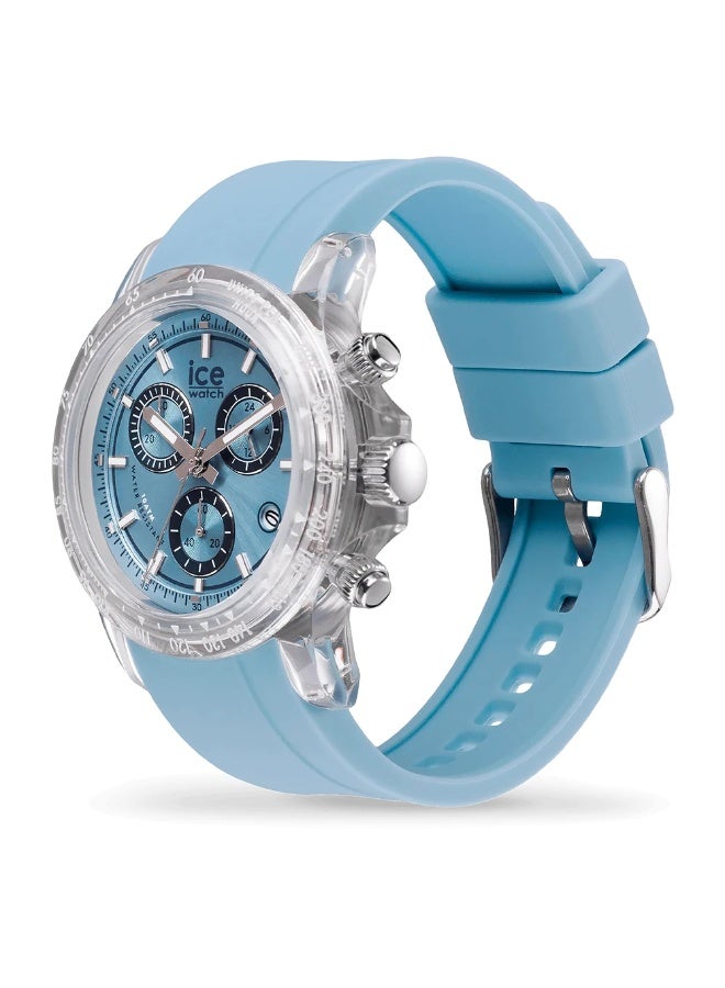 Ice Watch Ice-Watch Bewatch 025632 Chronograph Watch, Transparent/Light Blue, 41mm Resin Case, Silicone Strap - Image 2