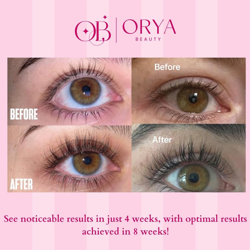 ORYA BEAUTY Advanced Eyelash Growth Serum Boosts Length Thickness Strength with 100 Natural Vegan Ingredients Nourishes Strengthens IrritationFree Lashes for Fuller Healthier Look - Image 2