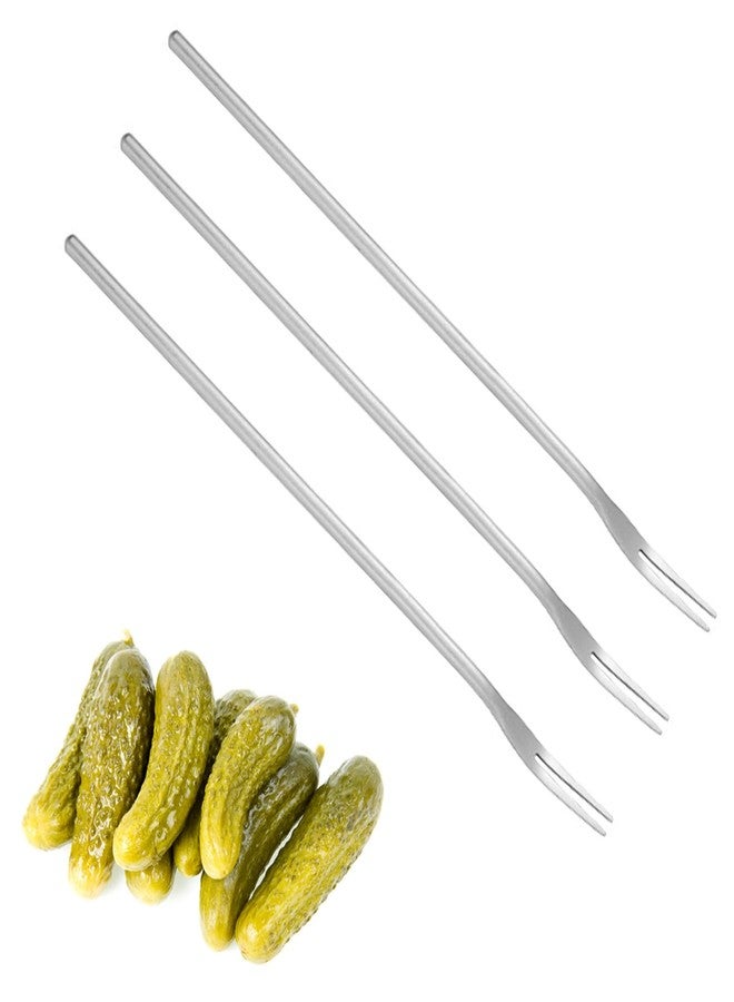 Asanta 3 PCS Pickle Fork, 8.6 Inch Pickle Forks for the Jar, Long Handle Olive Fork, Stainless Steel Cocktail Forks, Pickle Picker, Asanta Dessert Fruit Forks - Image 3