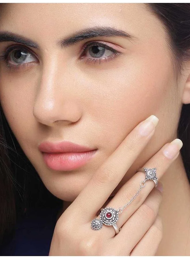 VOYLLA Abhira Adjustable Two Finger Ring