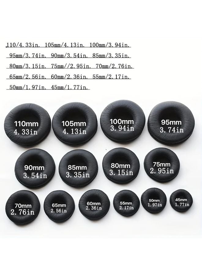 50mm 2pcs PU Leather Headphone Ear Cushions Anti Noise Protective Pads Set - Image 3