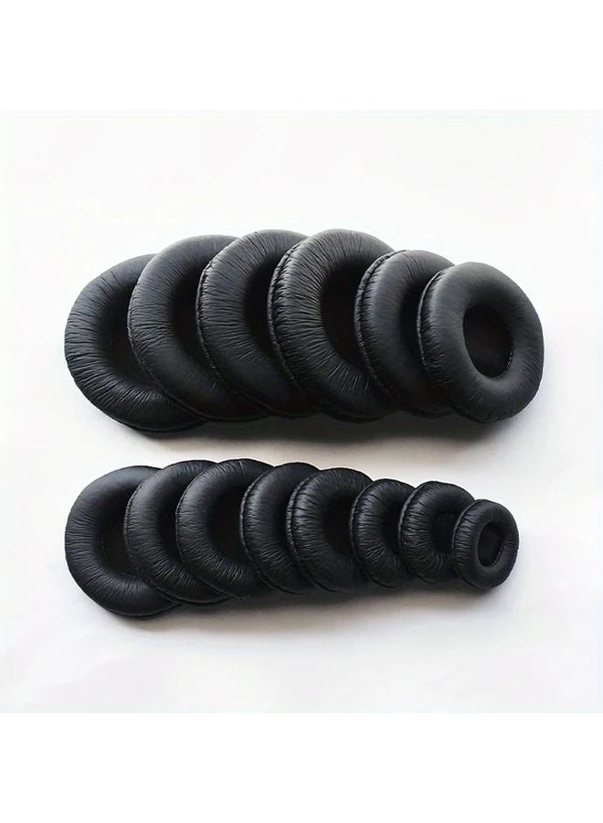 50mm 2pcs PU Leather Headphone Ear Cushions Anti Noise Protective Pads Set - Image 5