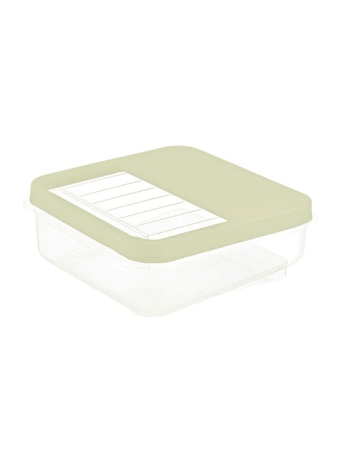 dunya Dunya Plastic 8L Side Storage Container With Top Opening Clear Lid -Turkey made-Beige Cover - Image 1