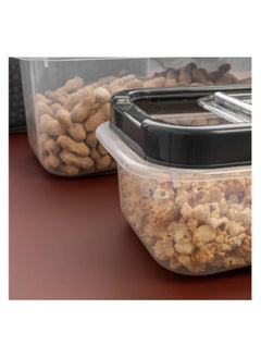 dunya Dunya Plastic 8L Side Storage Container With Top Opening Clear Lid -Turkey made-Beige Cover  - Image 3