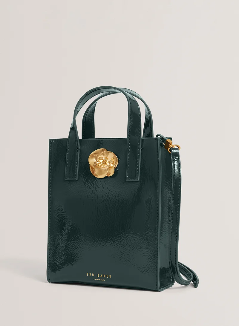 Ted Baker Rossem Rose Detail Crinkle Small Tote Bag