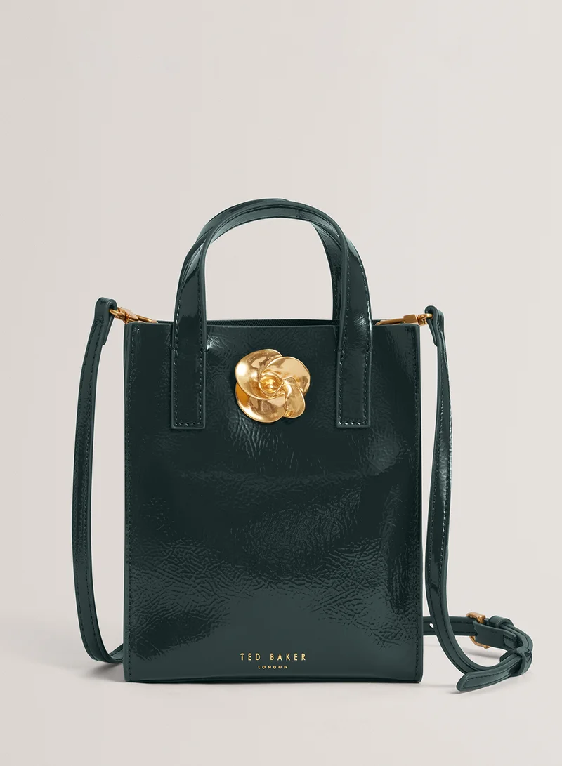 تيد بيكر Rossem Rose Detail Crinkle Small Tote Bag