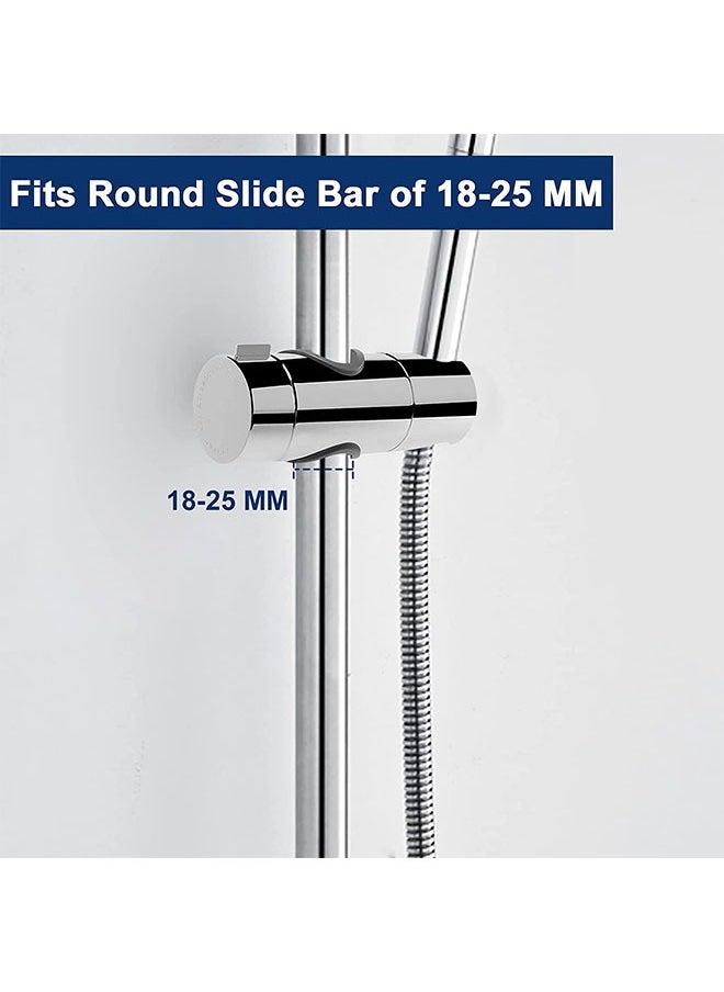 Beauenty Replacement Hand Shower Bracket for Slide Bar 18-25MM Adjustable Rail Shower Head Holder, Chrome Finished  - Image 4