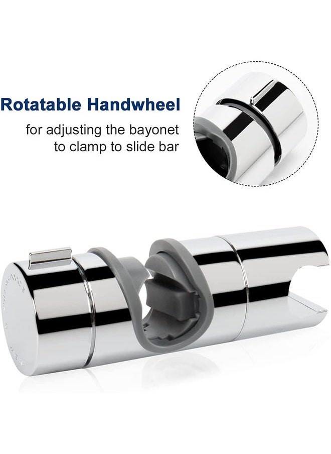 Beauenty Replacement Hand Shower Bracket for Slide Bar 18-25MM Adjustable Rail Shower Head Holder, Chrome Finished  - Image 5