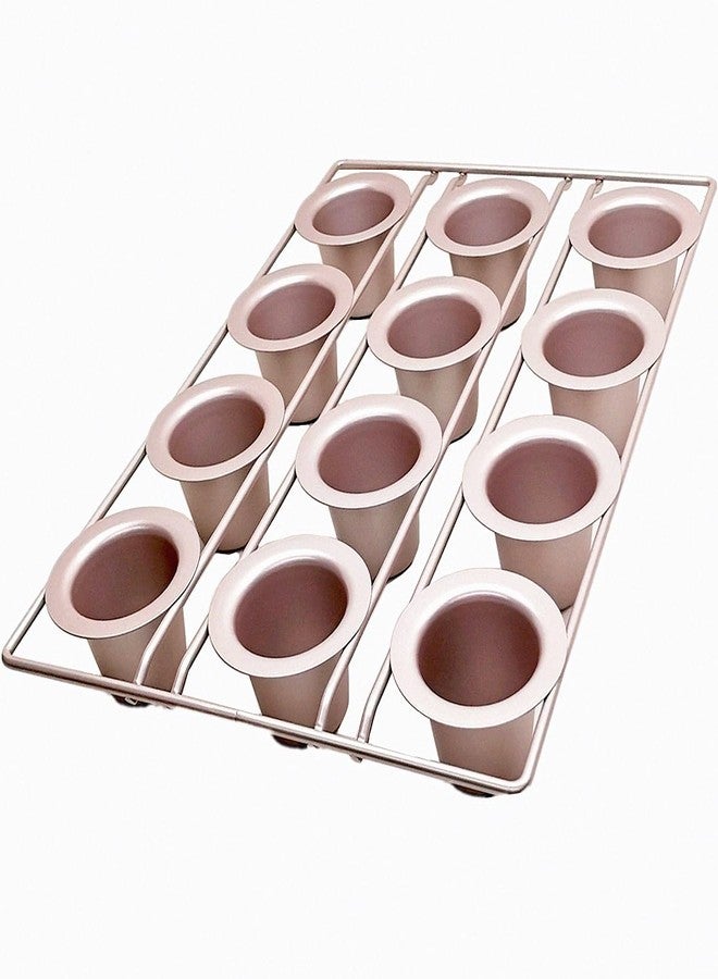 DWWTKL 12-Cavity Popover Pan Non-Stick Yorkshire Muffin Puddings Cake Quiches Cupcake Mold Bakeware for Oven Baking (Champagne Gold) - Image 1