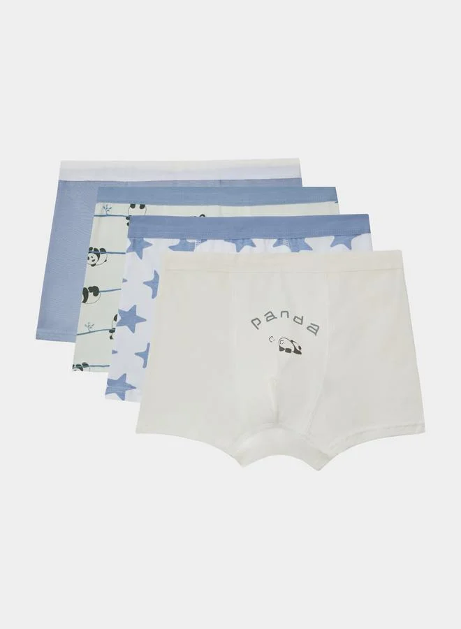 Styli Styli Pack of 4 - Boys Printed Trunks