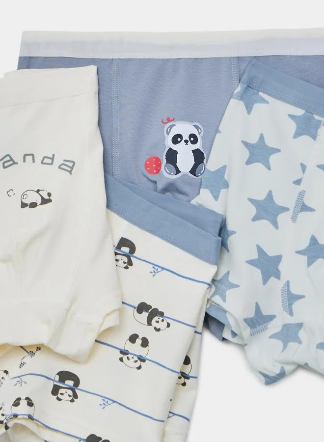 Styli Styli Pack of 4 - Boys Printed Trunks