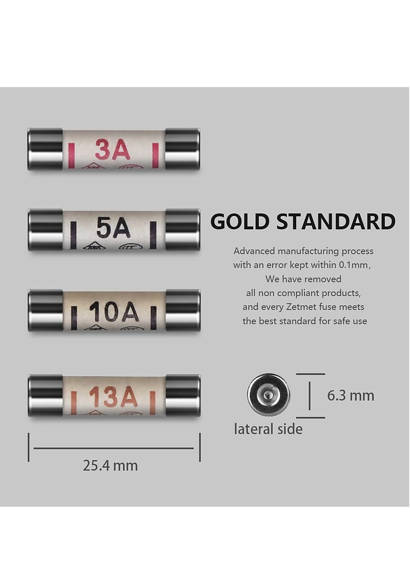 RYN 20 x Mixed Electrical Ceramic Household Domestic Mains Plug Top Fuses 3A 5A 10A 13A  - Image 2