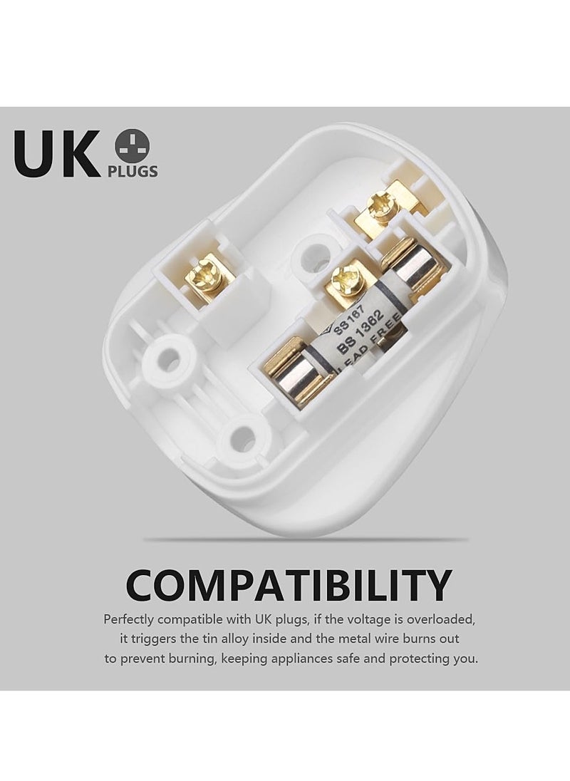 RYN 20 x Mixed Electrical Ceramic Household Domestic Mains Plug Top Fuses 3A 5A 10A 13A  - Image 5