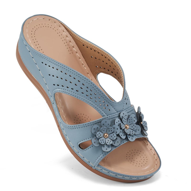 Ecetana Sandals for Women Wedge Shoes: Slip On Dressy Summer Comfortable Slides Sandals 2026 Casual Memory Foam Platform Shoes - Image 1