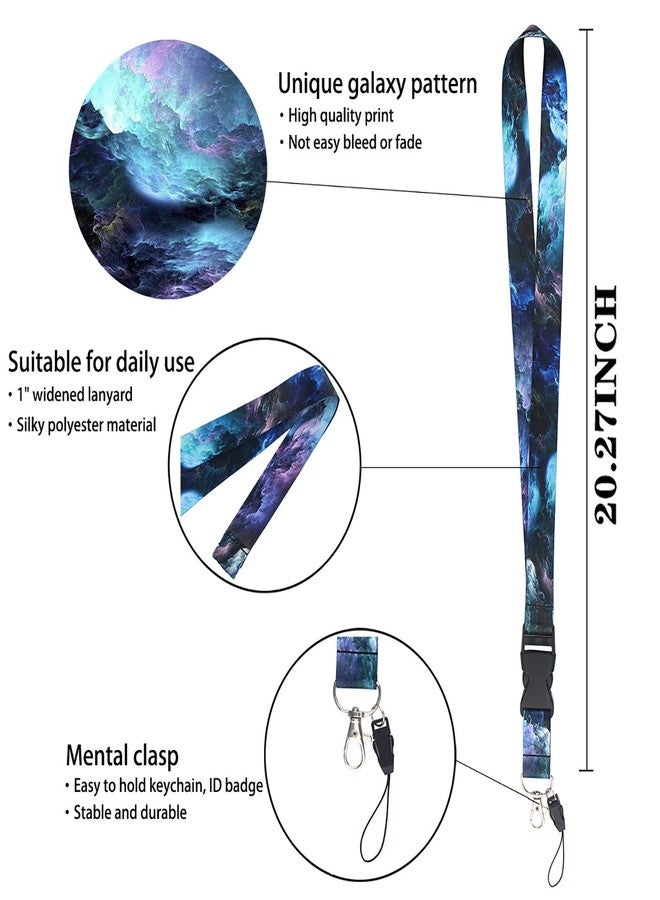 DMLSKY Blue Lanyard ID Badge Holder, with Safe Release Black Buckle & Metal Spring Clip Cool for Guy Adult Teen - Image 2